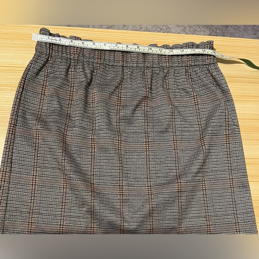 LOFT Plaid Mini Skirt Women’s Large | Fall Office Preppy Style Academia Chic - Picture 7 of 8